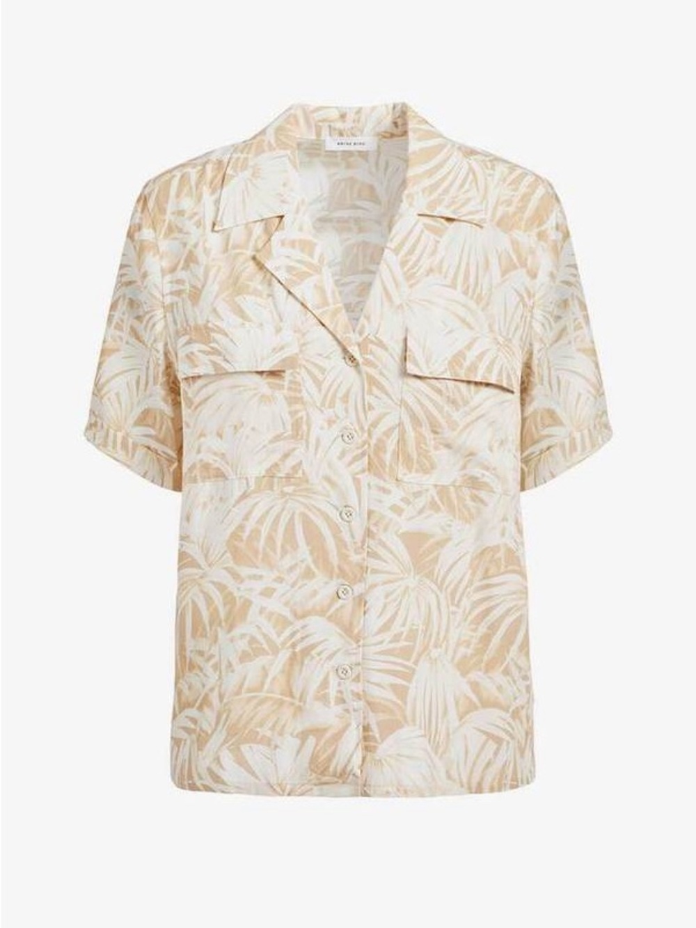 Anine Bing Austin Palm Print Button up top Large $200 - Picture 5 of 7